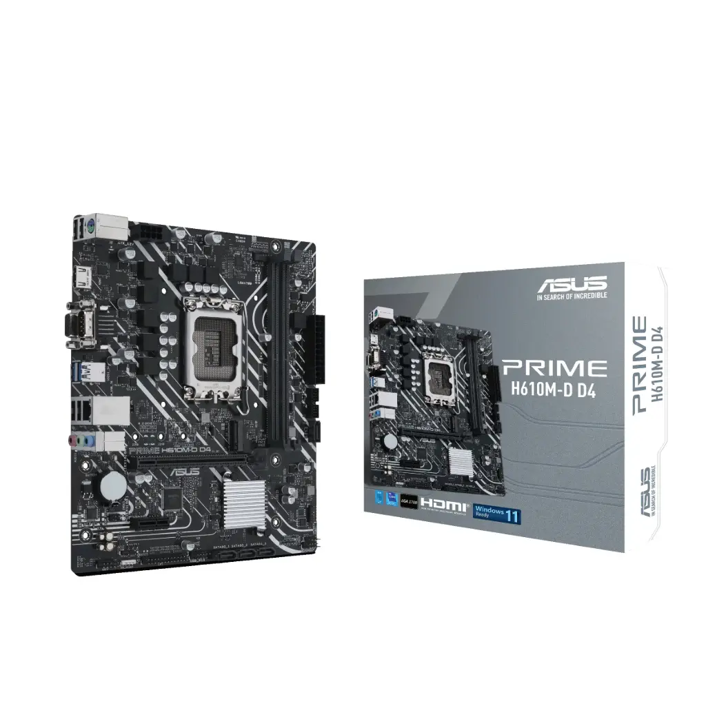ASUS PRIME H610M-D D4 INTEL LGA 1700 DDR4 PCIe 4.0 MICRO-ATX - BLACK
