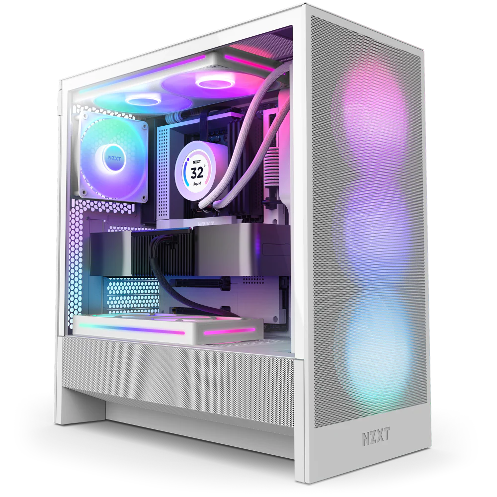 NZXT H5 FLOW RGB 2024 EDITION MID TOWER - WHITE