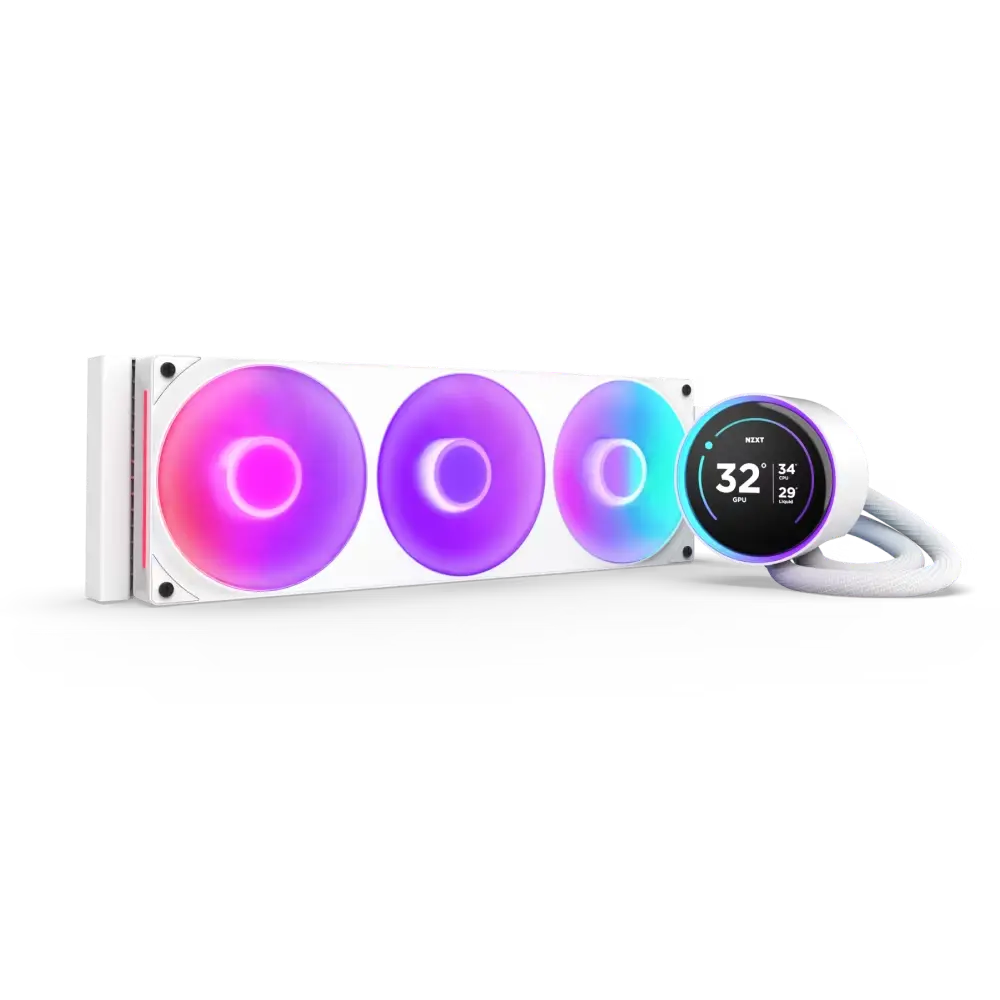 NZXT KRAKEN ELITE 360MM 2024 COOLER WITH CONTROLLER RGB - WHITE