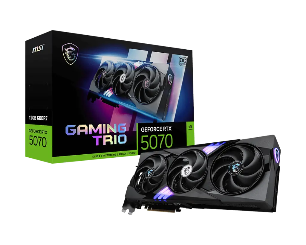 MSI GeForce RTX™ 5070 GAMING TRIO OC 12GB GDDR7 - BLACK