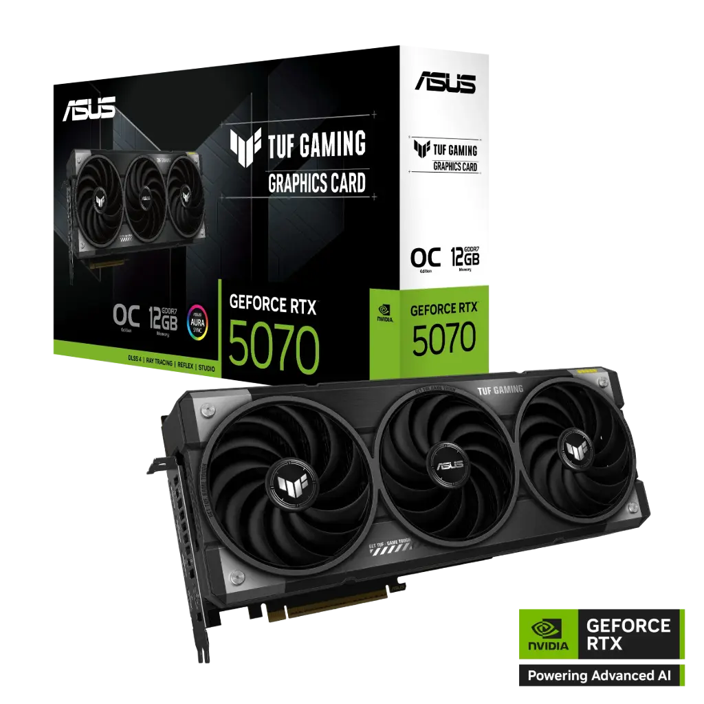 ASUS TUF Gaming GeForce RTX™ 5070 12GB OC Edition GDDR7 - BLACK