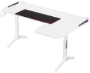 TWISTED MINDS WARRIOR L SHAPED GAMING DESK RGB RIGHT 160*100*75CM - WHITE