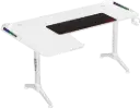 TWISTED MINDS WARRIOR L SHAPED GAMING DESK RGB LEFT 160*100*75 CM - WHITE