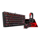 REDRAGON K552-BB 4 IN 1 MOUSE, HEADSET, KEYBOARD AND MOUSEPAD COMBO VALUE SET - BLACK