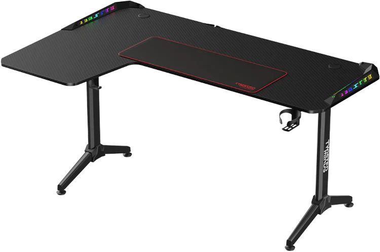 TWISTED MINDS WARRIOR L SHAPED GAMING DESK RGB LEFT 160*100*75 CM - BLACK