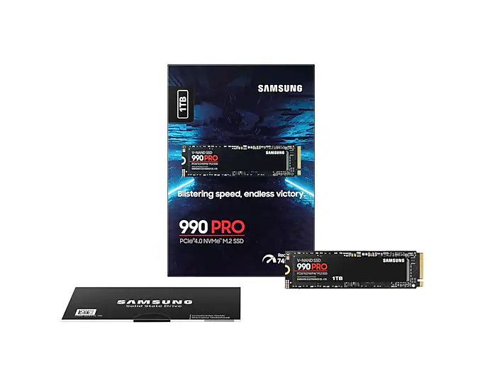 SAMSUNG 990 PRO 1TB 4.0 NVMe Read:7450MBs Write: 6900MBs
