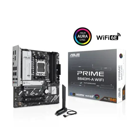 AMD ASUS PRIME B840M-A WIFI AM5 AMD ,B840,USB TYPE-C,WIFI,AURA