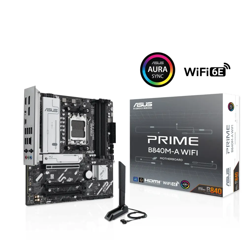 ASUS PRIME B840M-A WIFI AMD AM5 DDR5 PCIe 4.0 MICRO-ATX