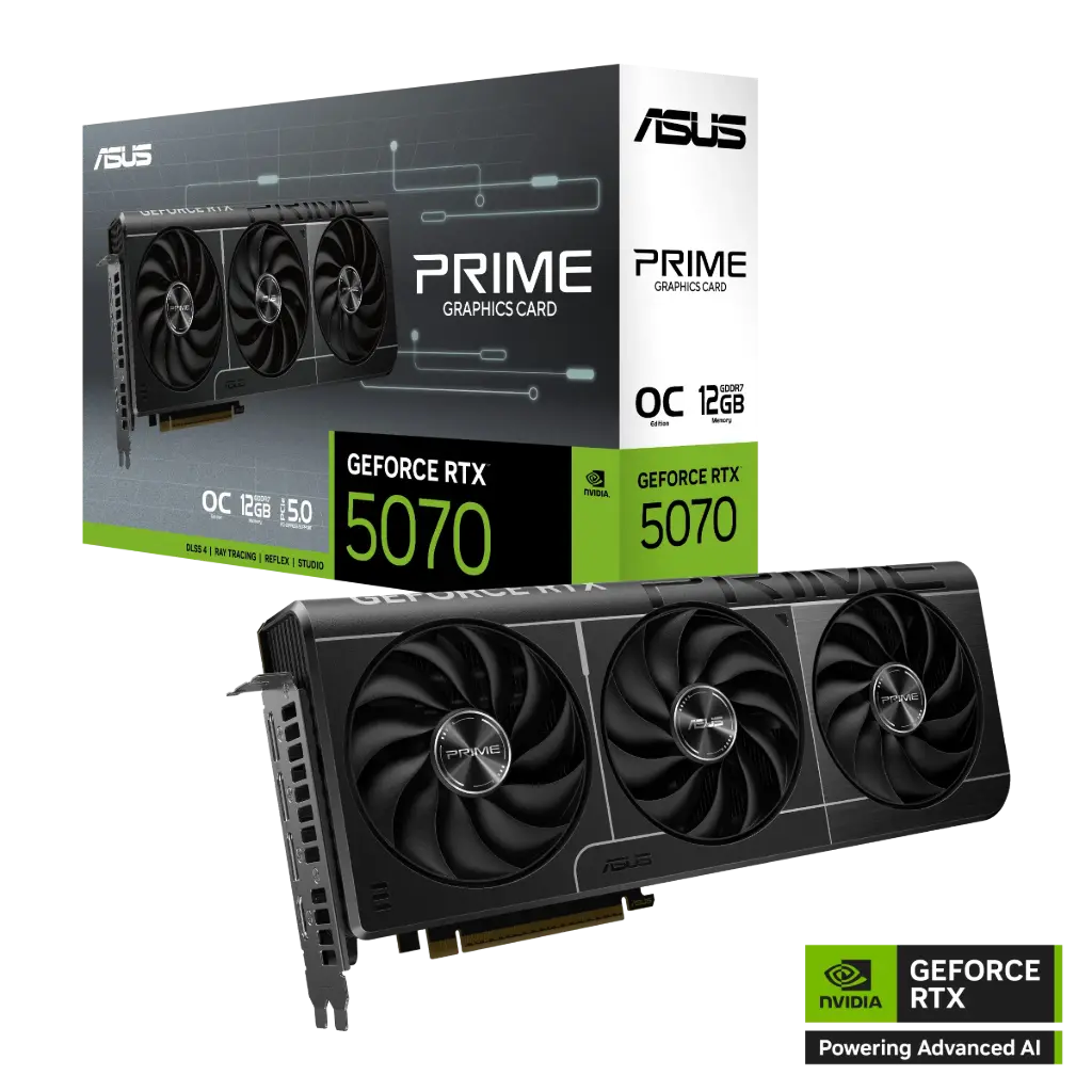 ASUS PRIME GeForce RTX™ 5070 12GB OC Edition 12GB GDDR7 - BLACK