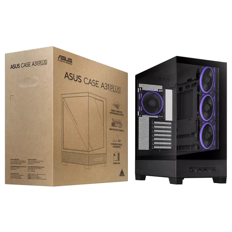 ASUS TUF GAMING A31 PLUS MID TOWER ATX ARGB - BLACK