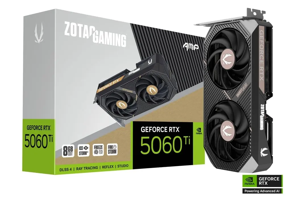 ZOTAC GAMING GeForce RTX 5060 Ti 8GB AMP GDDR7 - BLACK