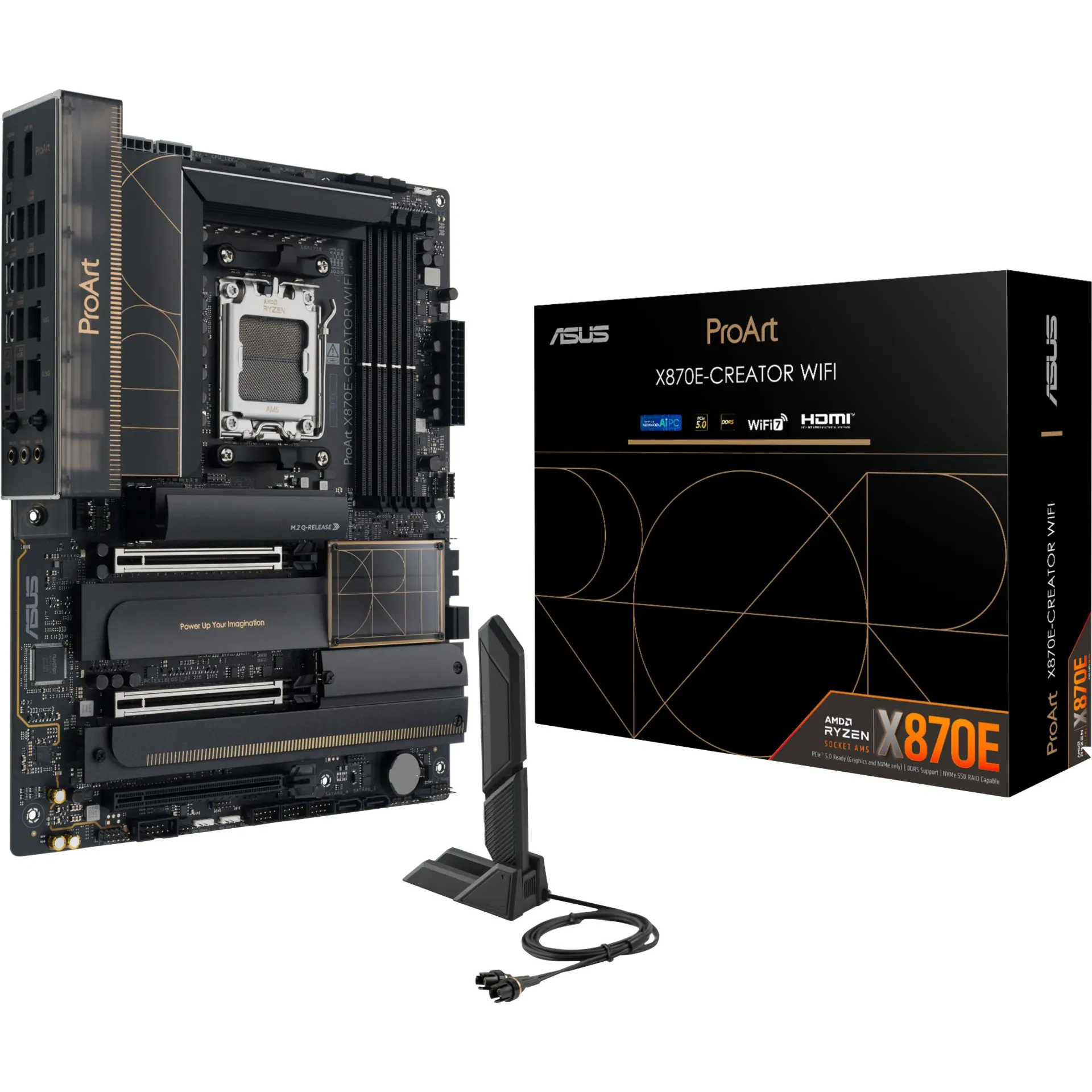 ASUS PROART X870E-CREATOR WIFI AMD AM5 DDR5 PCIe 5.0 ATX - BLACK