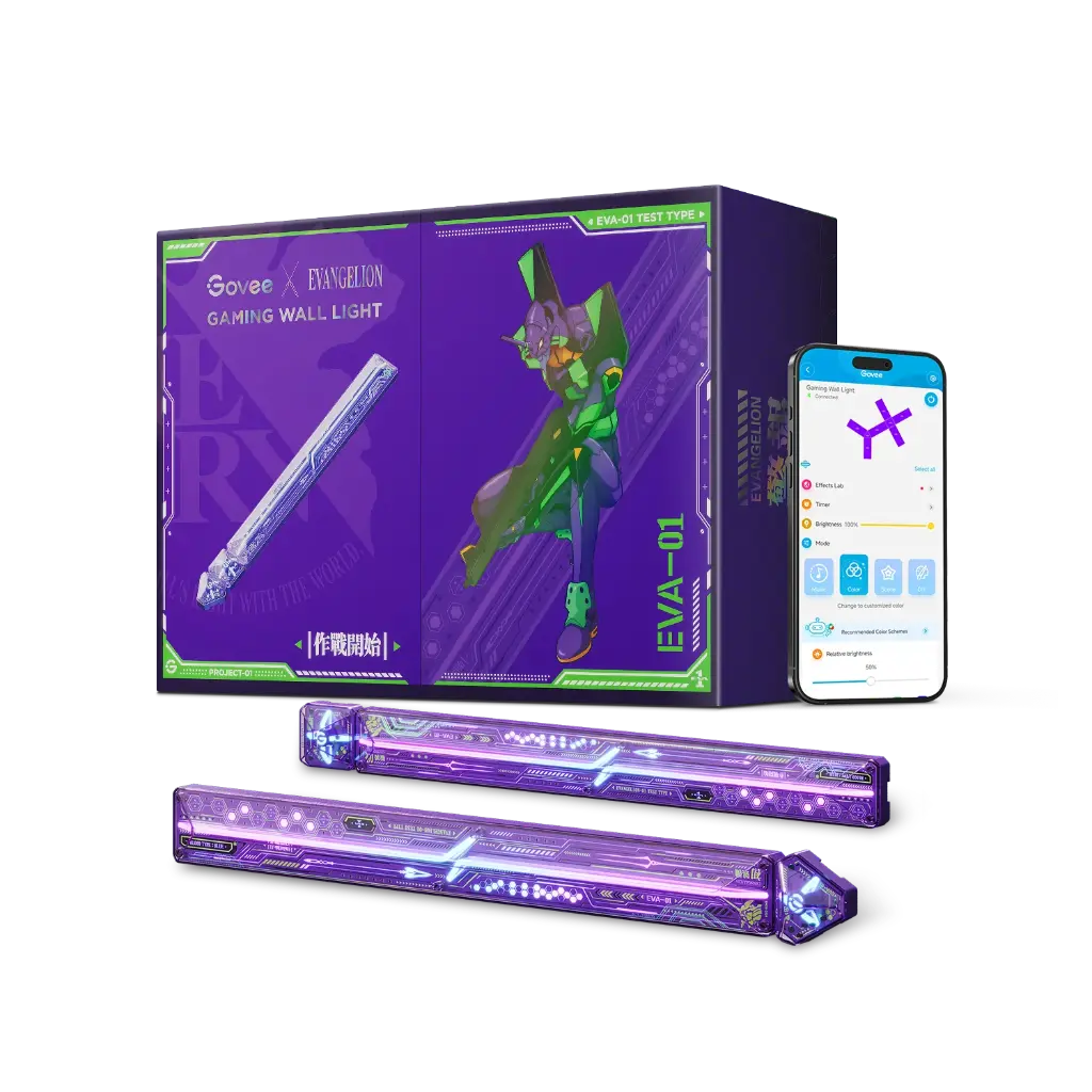 GOVEE X EVANGELION GAMING WALL LIGHT 6+2 RGB