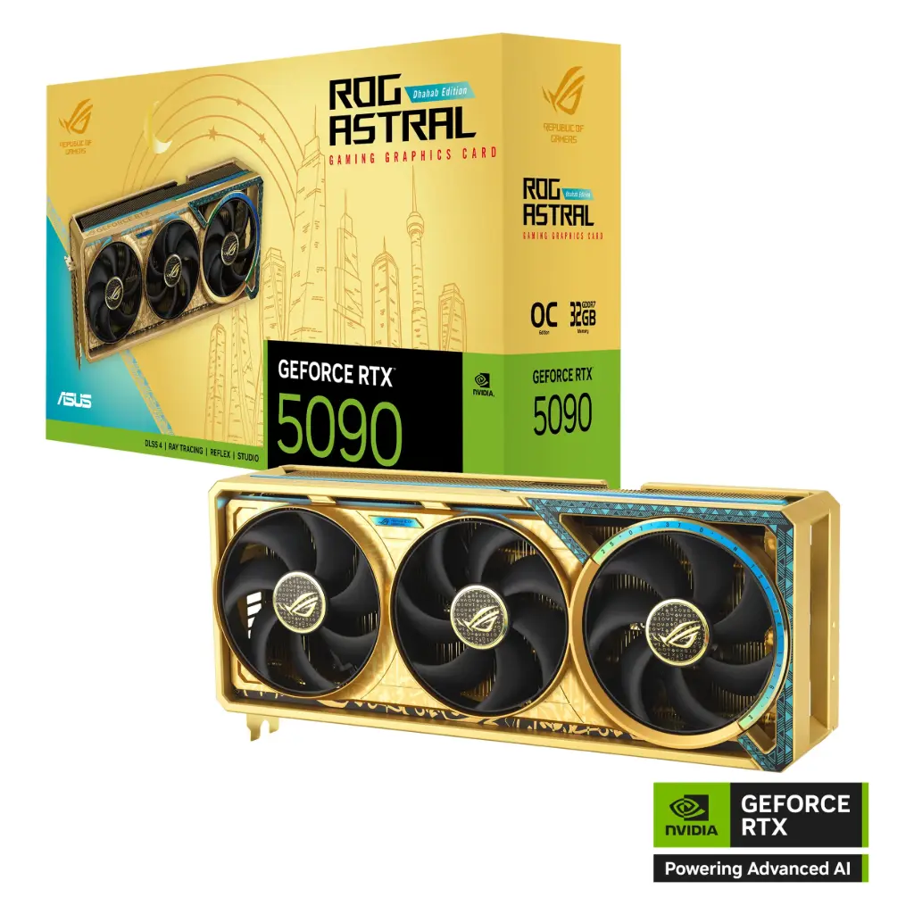 ASUS ROG Astral GeForce RTX™ 5090 Dhahab OC Edition 32GB GDDR7 - GOLD