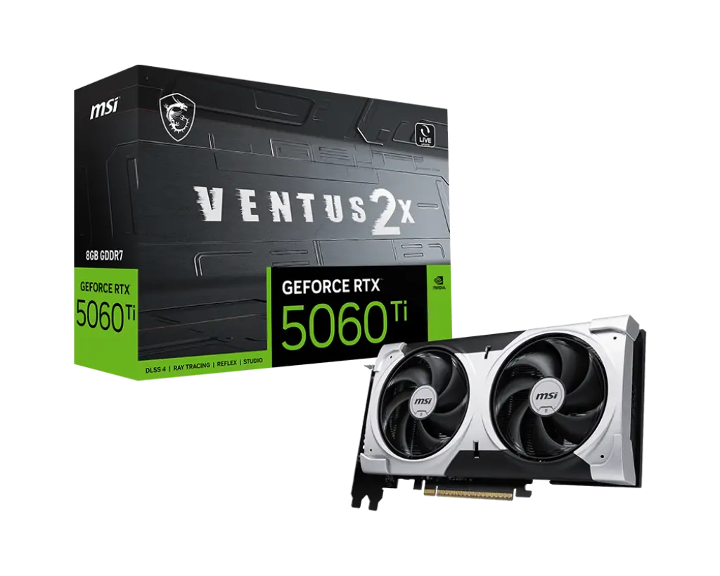 MSI GeForce RTX™ 5060 Ti VENTUS 2X PLUS 8GB GDDR7 - BLACK