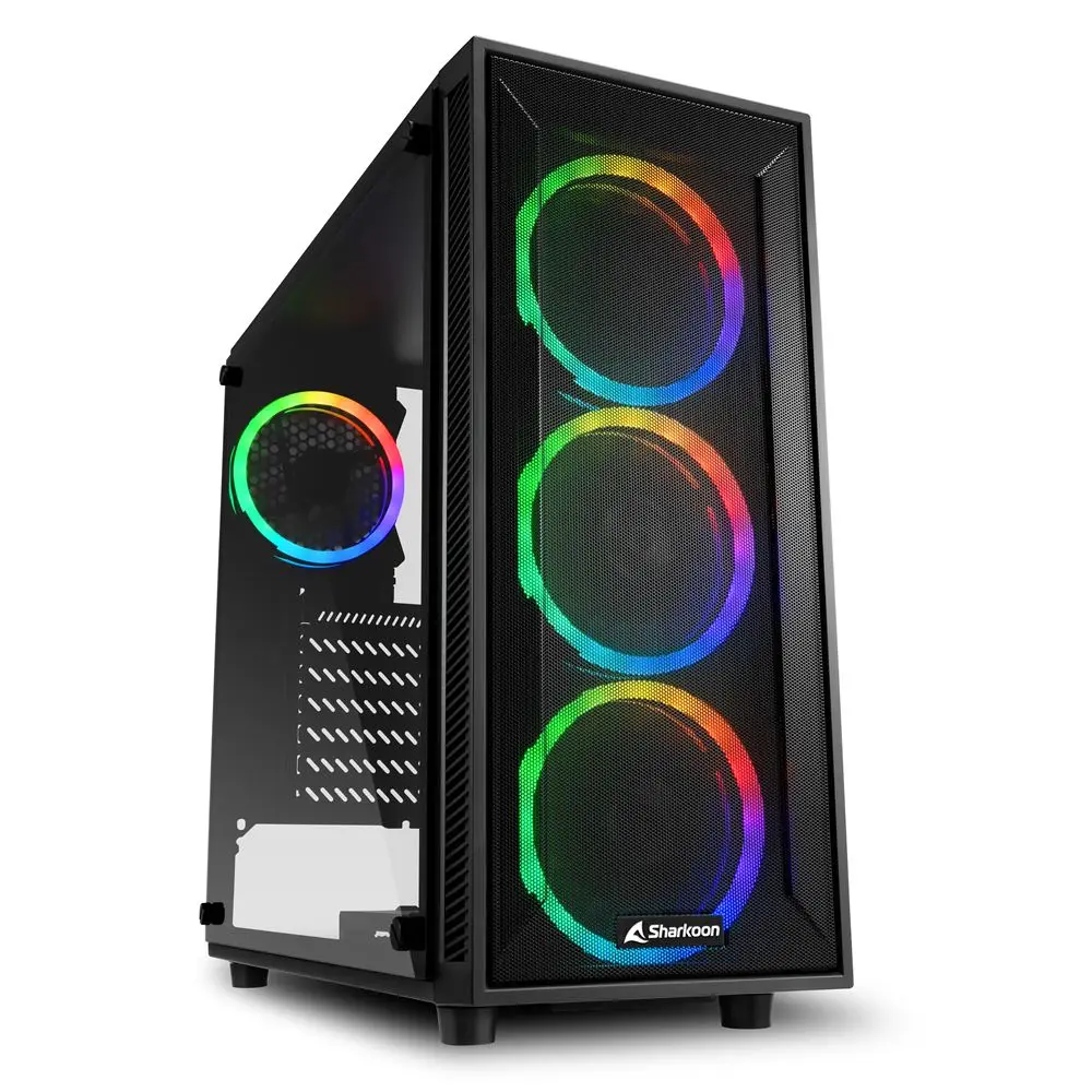 SHARKOON TG4M RGB ATX - BLACK