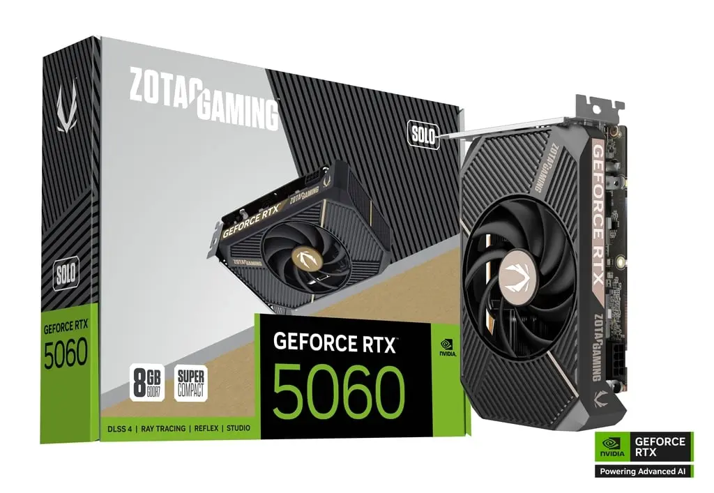 ZOTAC GAMING GeForce RTX 5060 SOLO 8GB GDDR7 - BLACK