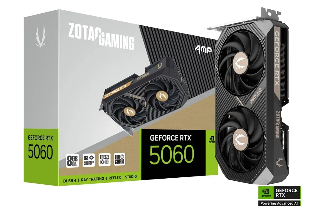 ZOTAC GAMING GeForce RTX 5060 AMP 8GB GDDR7 - BLACK