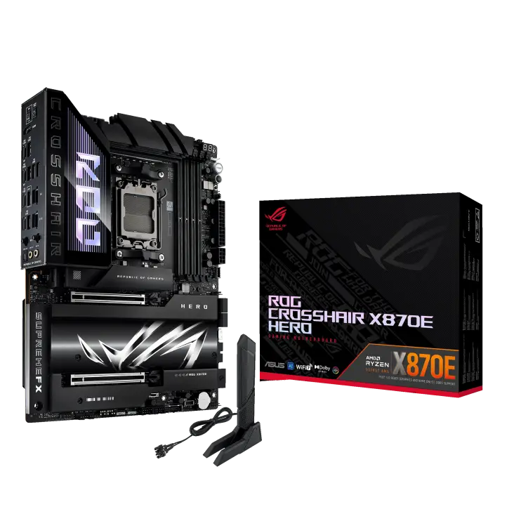 ASUS ROG CROSSHAIR X870E HERO AMD AM5 DDR5 PCIe 5.0 ATX - BLACK