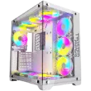 TWISTED MINDS BULLET-07 MID TEMPERED GLASS MID TOWER - WHITE