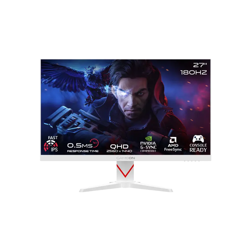 GAMEON DOMINATOR SERIES
2K IPS 180Hz 27inch 0.5MS 2560*1440 QHD - WHITE
GOAD27QHD180IPS