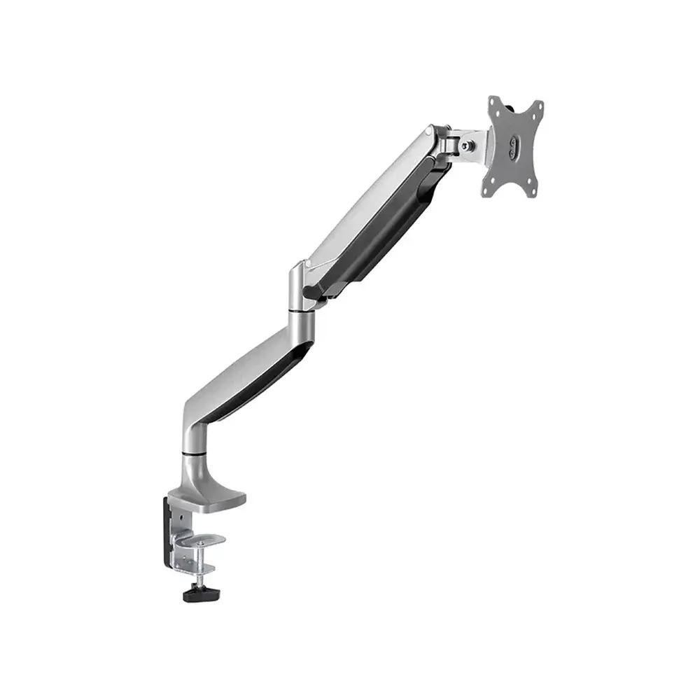 SKILL TECH ALUMINUM SINGLE MONITOR DESK MOUNT ARM (13" - 32" 100*100 9KG) - SILVER