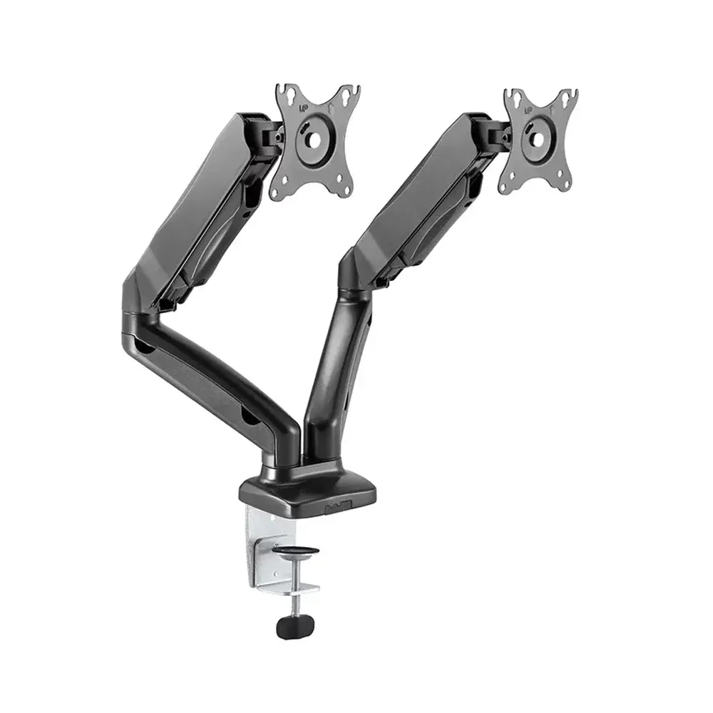 SKILL TECH DUAL MONITOR THIN GAS SPRING DUAL MONITOR ARM (13" - 32" 100^100 13KG) - BLACK