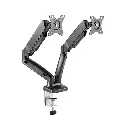 SKILL TECH DUAL MONITOR THIN GAS SPRING DUAL MONITOR ARM (13" - 32" 100*100 13KG) - BLACK