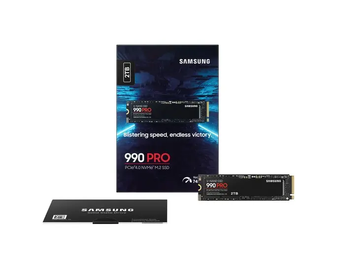 SAMSUNG 990 PRO 2TB 4.0 NVMe Read:7450MBs Write: 6900MBs