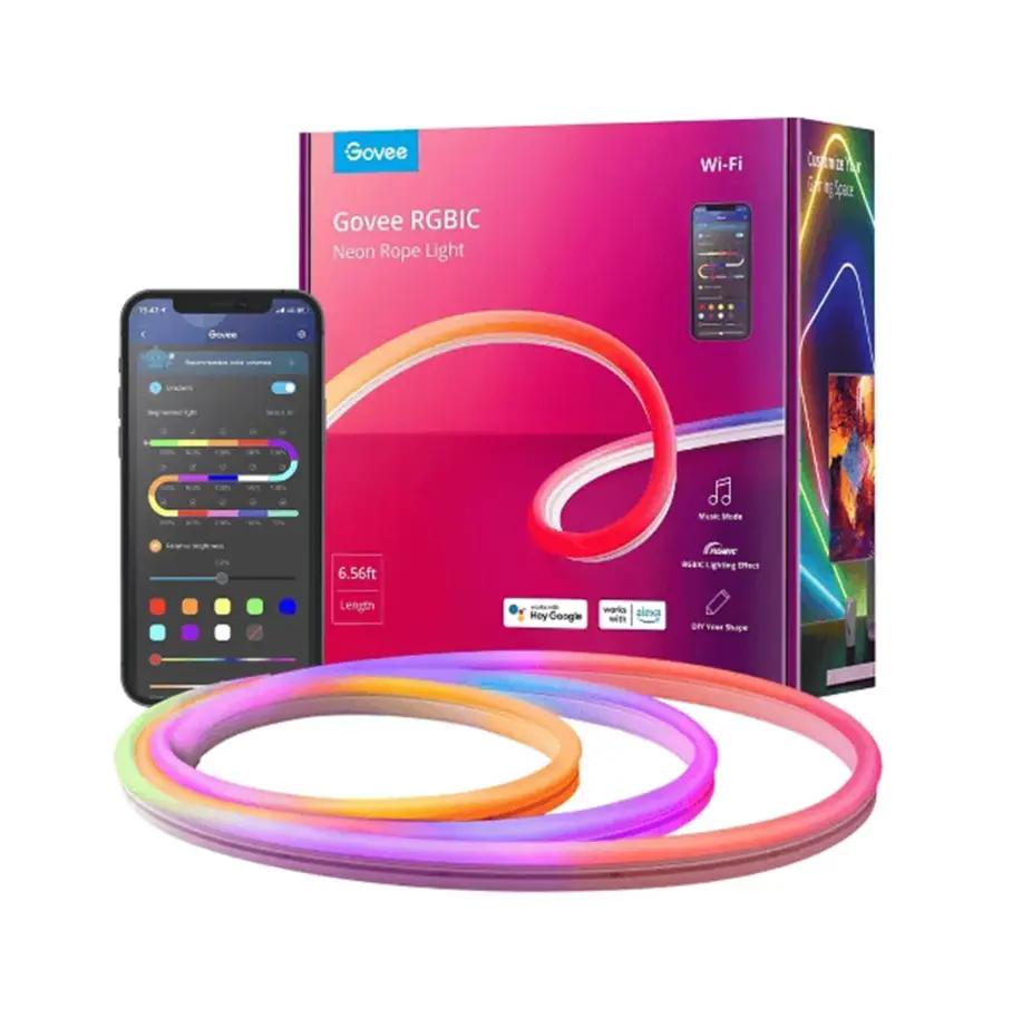GOVEE RGBIC NEON ROPE LIGHT (2M OR 6.56FT) - WHITE