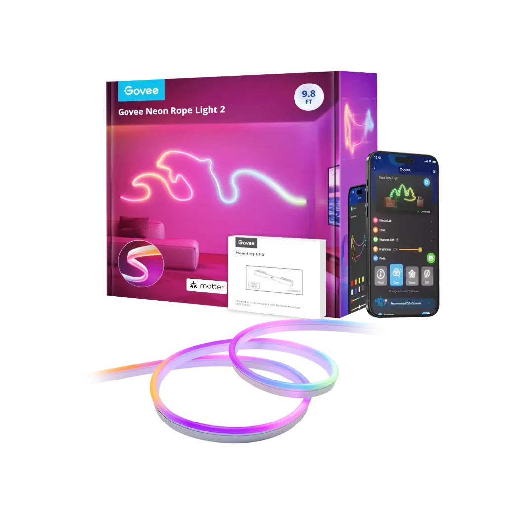 GOVEE NEON ROPE RGBIC LIGHT 2 (3M OR 9.8FT) - WHITE