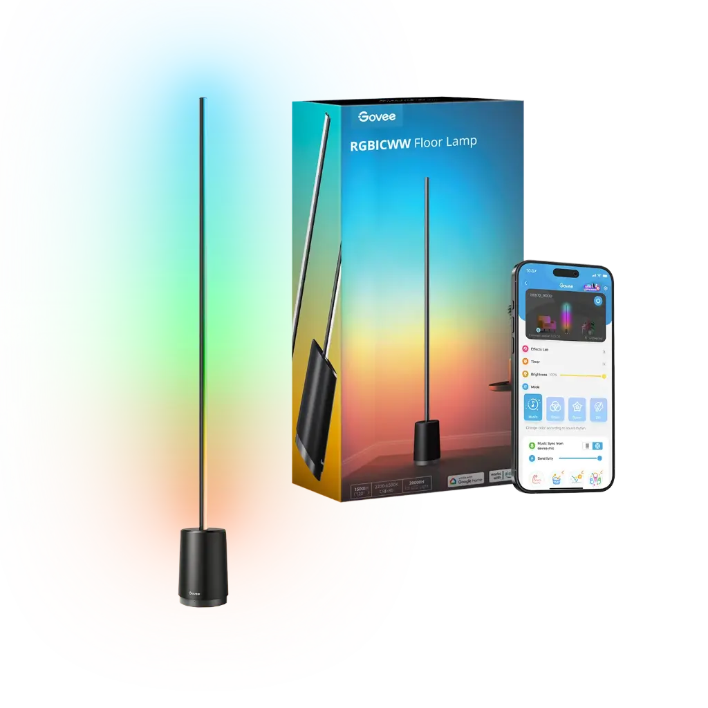 GOVEE RGBICWW FLOOR LAMP - SILVER
