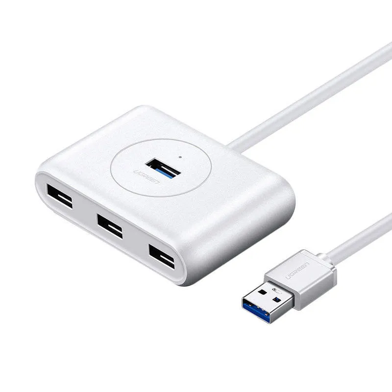 UGREEN USB 3.0 HUB 4‑PORT WITH CABLE 1M - WHITE