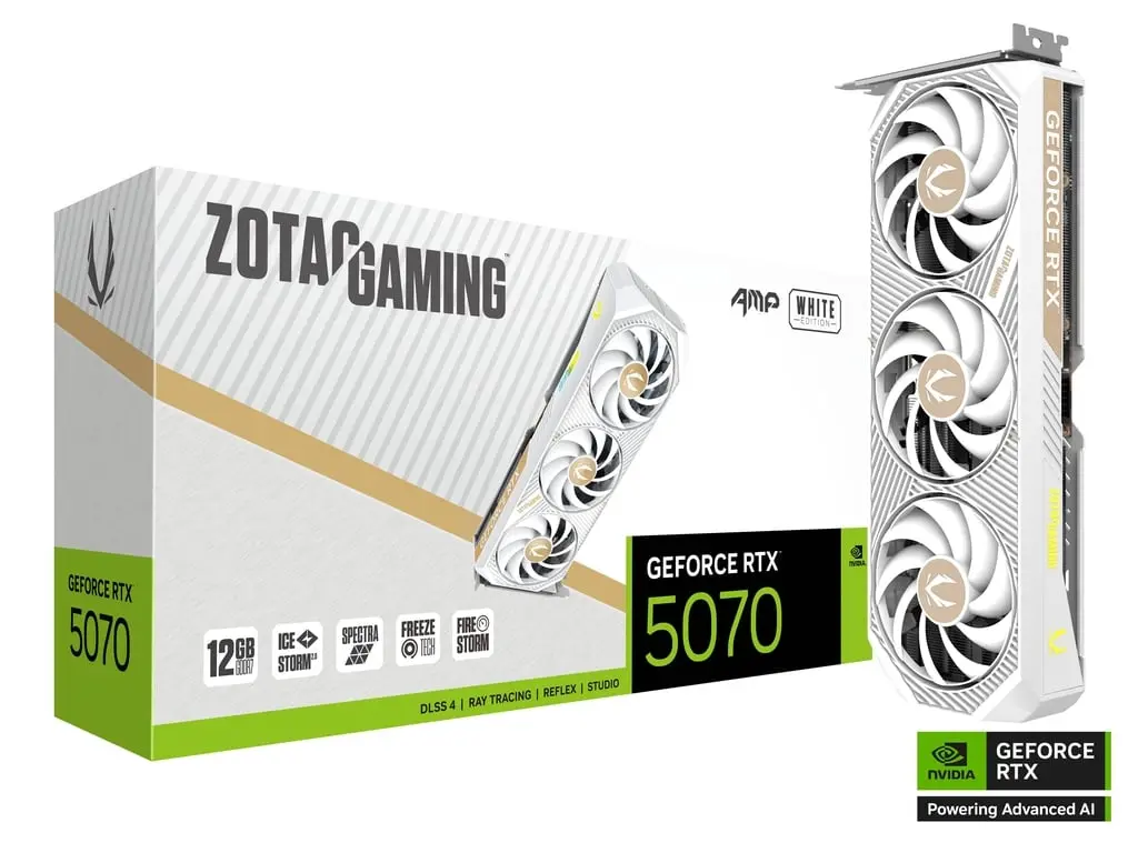 ZOTAC GAMING GeForce RTX 5070 AMP 12GB GDDR7 - WHITE EDITION