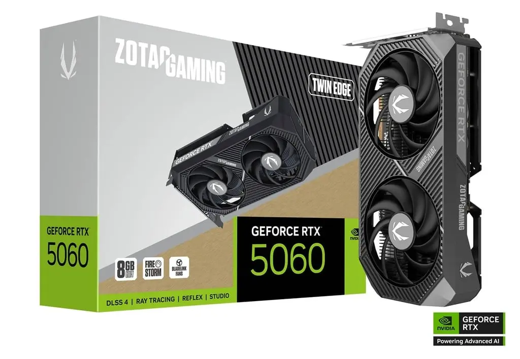 ZOTAC GAMING GeForce RTX 5060 Twin Edge 8GB GDDR7 - BLACK