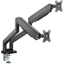 TWISTED MINDS DUAL MONITOR HEAVY DUTY SPRING ASSISTED MONITOR ARM (17"- 45" 100^100 16KG) - BLACK