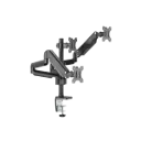 TWISTEDMINDS PREMIUM TRIPLE MONITORS ALUMINUM POLE MOUNTED GAS SPRING MONITOR ARM (17"- 27" 100^100 7KG) - BLACK