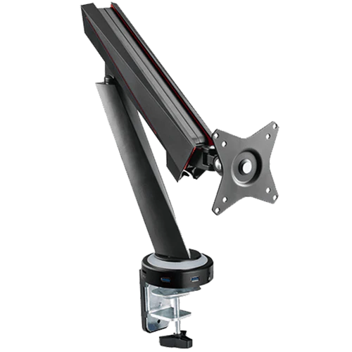 TWISTED MINDS SINGLE MONITOR SPRING-ASSISTED PRO GAMING MONITOR ARM (17"-32" 100^100 8KG) - BLACK