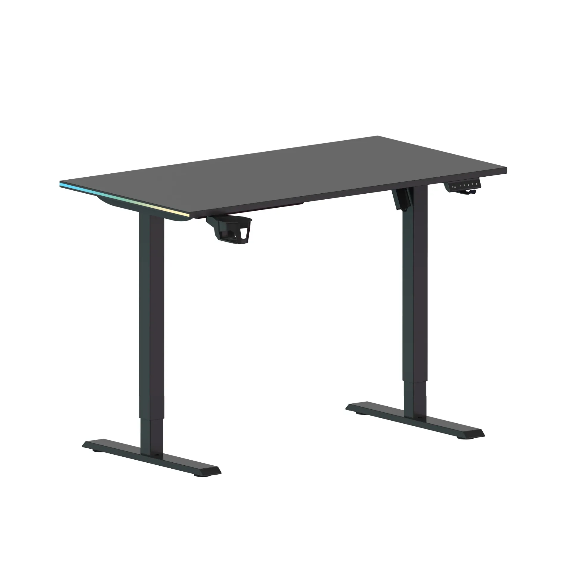 NAVO APEX LIGHTDESK ELECTRIC GAMING DESK 120*60*73.5-118 CM- BLACK