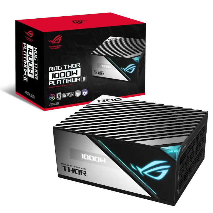 ASUS ROG THOR 1000W PLATINUM II 80 PLUS ATX 3.1 & PCIE 5.0 FULLY MODULAR - BLACK