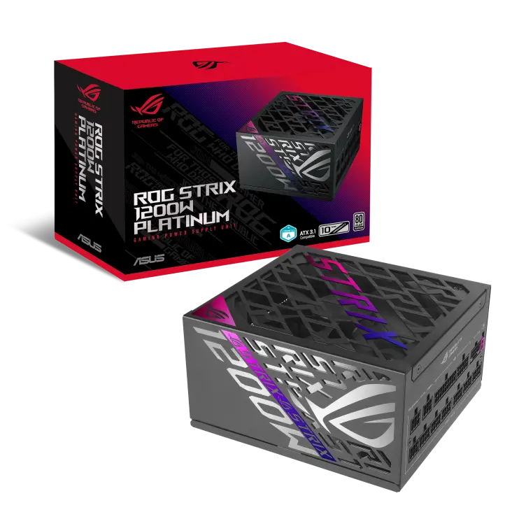 ASUS ROG STRIX 1200W PLATINUM 80 PLUS ATX 3.1 & PCIE 5.1 FULLY MODULAR - BLACK