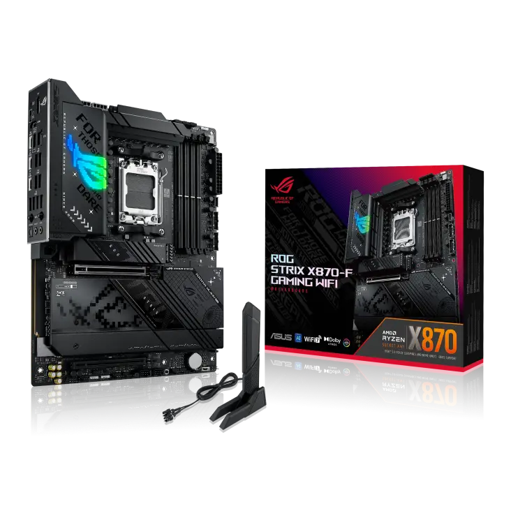 ASUS ROG STRIX X870-F GAMING WIFI AMD AM5 DDR5 PCIe 5.0 ATX MOTHERBOARD - BLACK