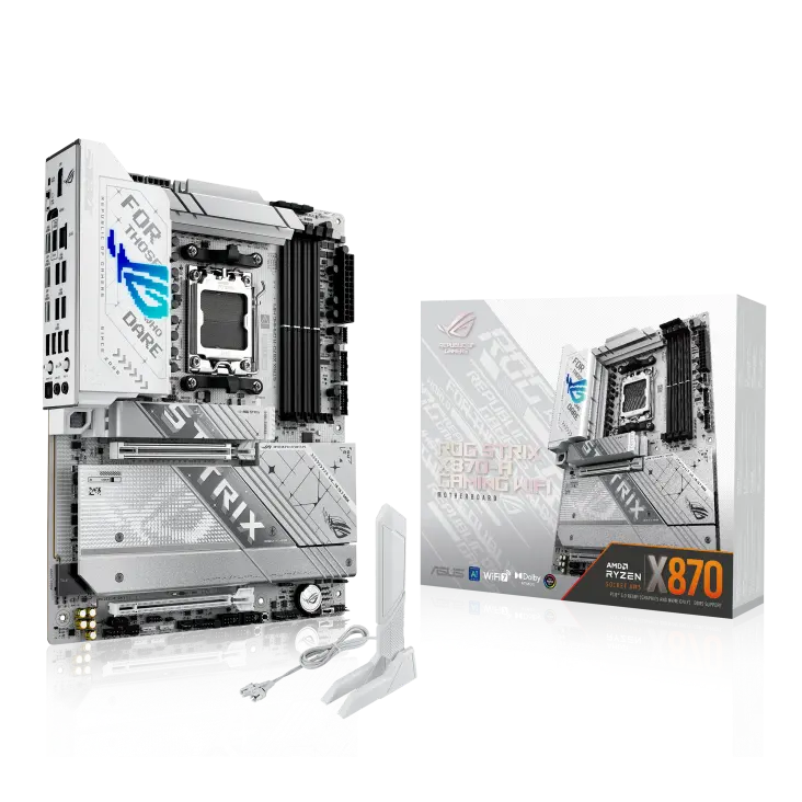ASUS ROG STRIX X870-A GAMING WIFI AMD AM5 DDR5 PCIe 5.0 ATX - WHITE