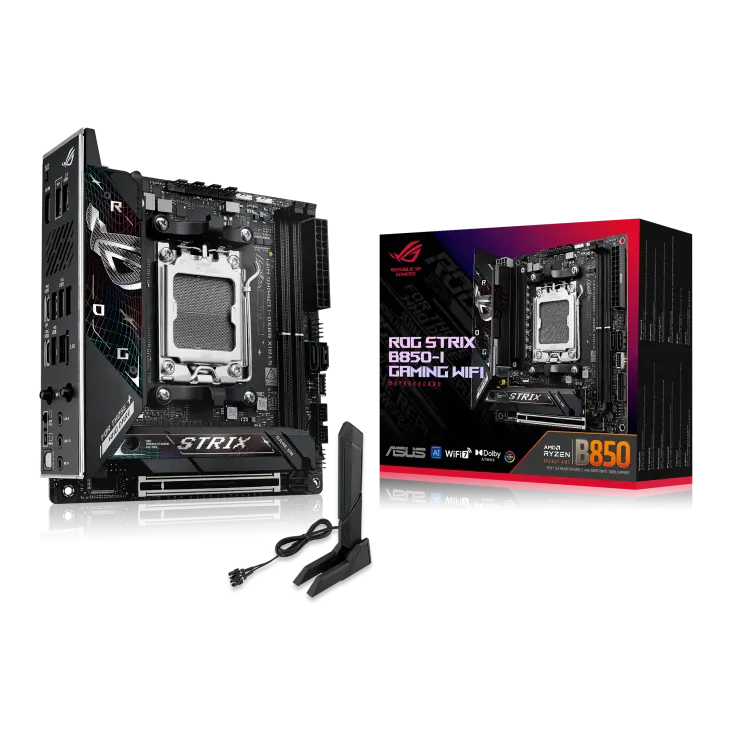 ASUS ROG STRIX B850-I GAMING WIFI AMD AM5 DDR5 PCIe 5.0 Mini-ITX - BLACK