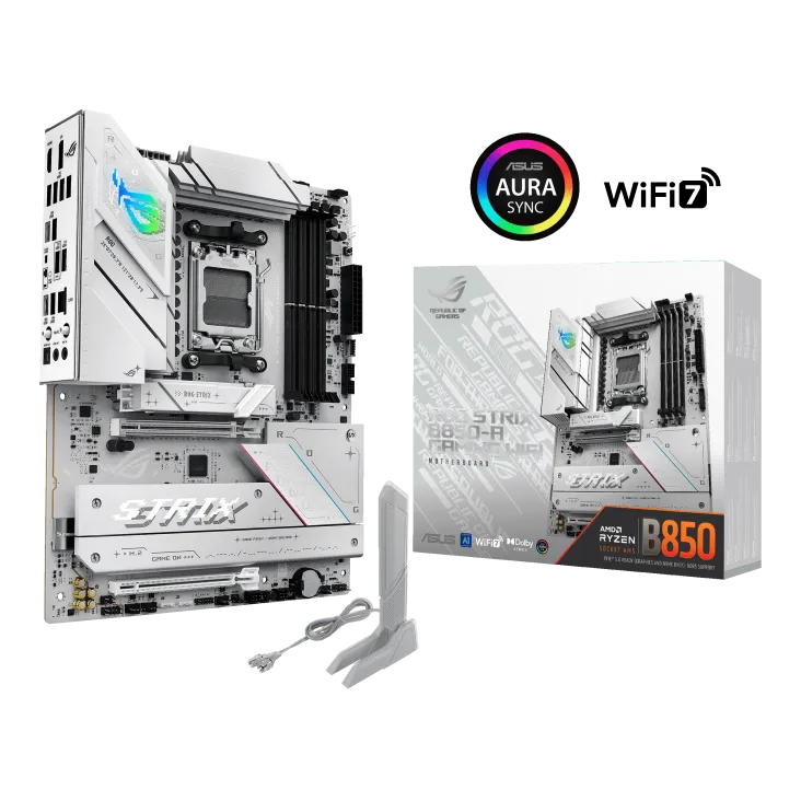 ASUS ROG STRIX B850-A GAMING WIFI AMD AM5 DDR5 PCIe 5.0 ATX - WHITE