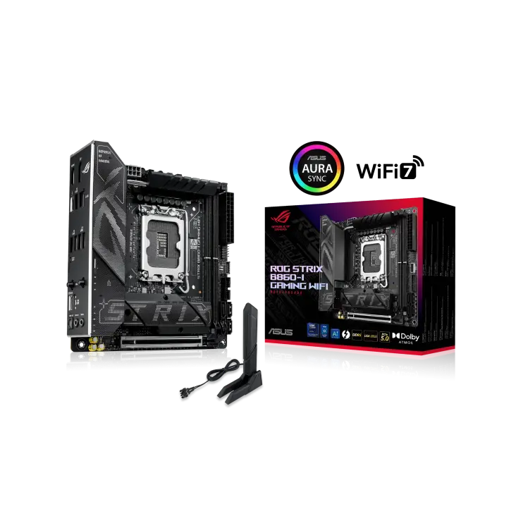 ASUS ROG STRIX B860-I GAMING WIFI INTEL LGA 1851 DDR5 PCIe 5.0 Mini-ITX