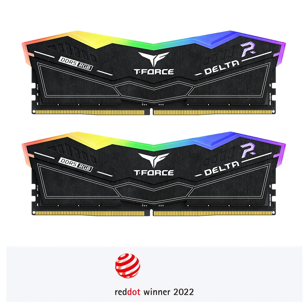 DDR5 TEAMGROUP T-FORCE DELTA 32GB (16GBX2) 6000 MHz RGB - BLACK