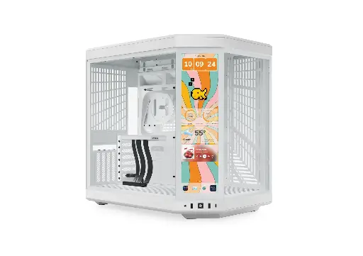 HYTE Y70 TOUCH INFINITE DUAL CHAMBER MID TOWER ATX PC - SNOW WHITE