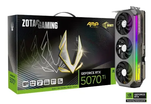ZOTAC GAMING GeForce RTX 5070 Ti AMP Extreme INFINITY 16GB GDDR7 - BLACK