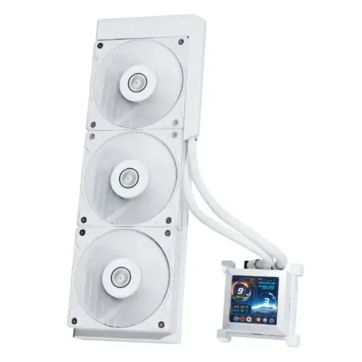 LIAN LI HYDRO-SHIFT LCD 360 RGB - WHITE